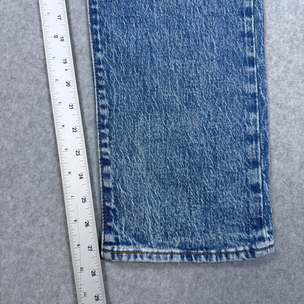 Levis Premium Wedgie Straight Jeans Blue Marble High Rise Button Fly 30x28 NEW - Picture 7 of 11